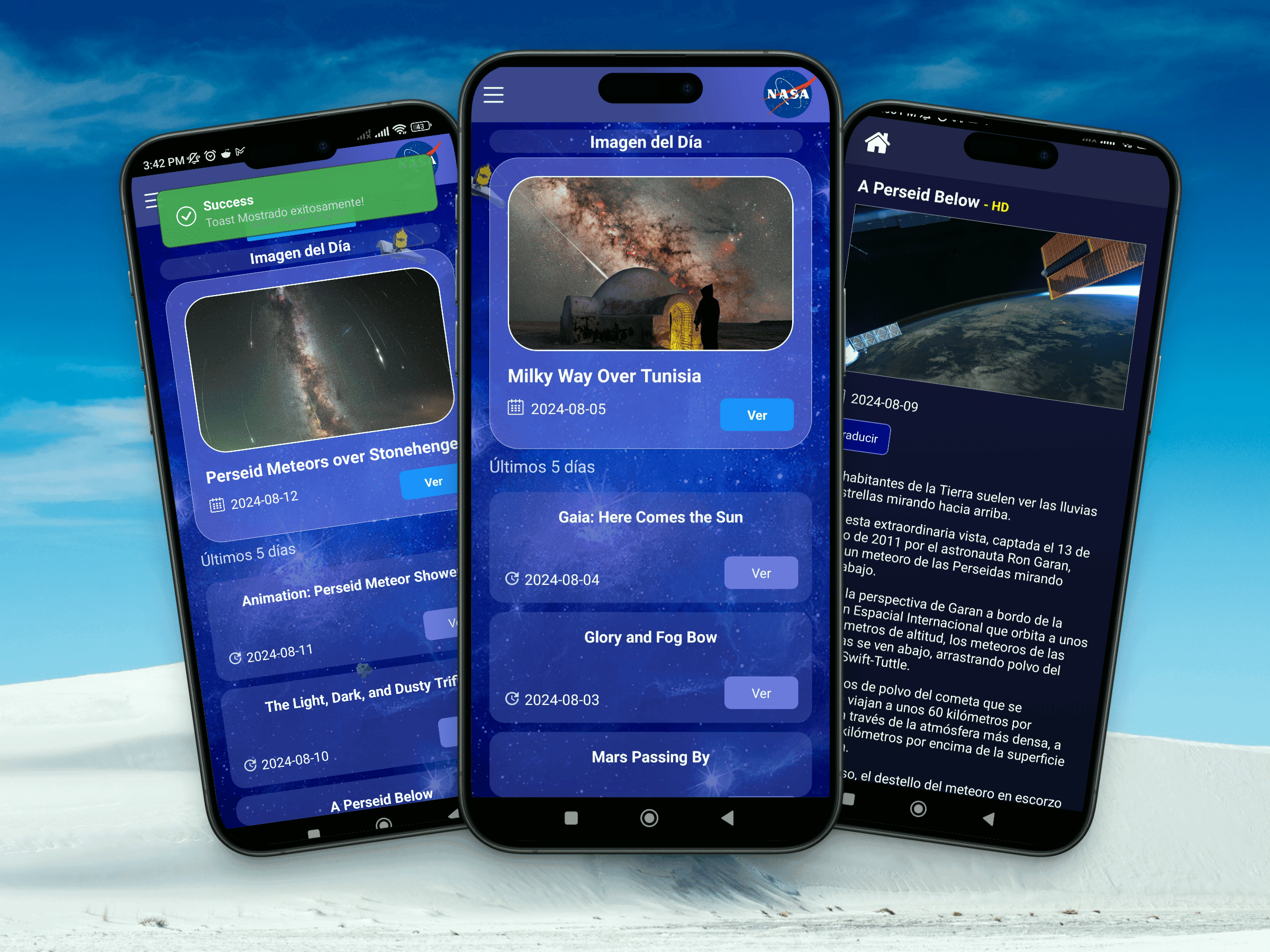 Vistas generales de la Aplicación