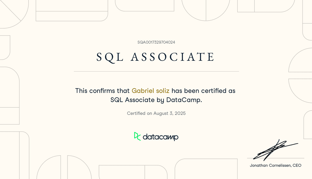 Certificación de SQL Associate